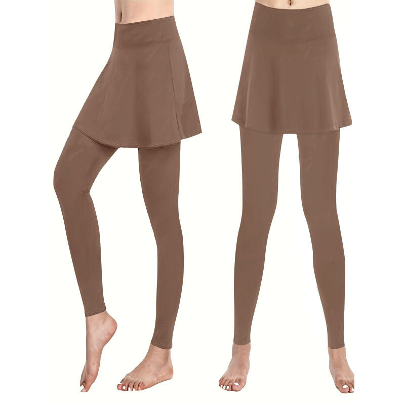 High Waist Skirted Leggings 2-in-1