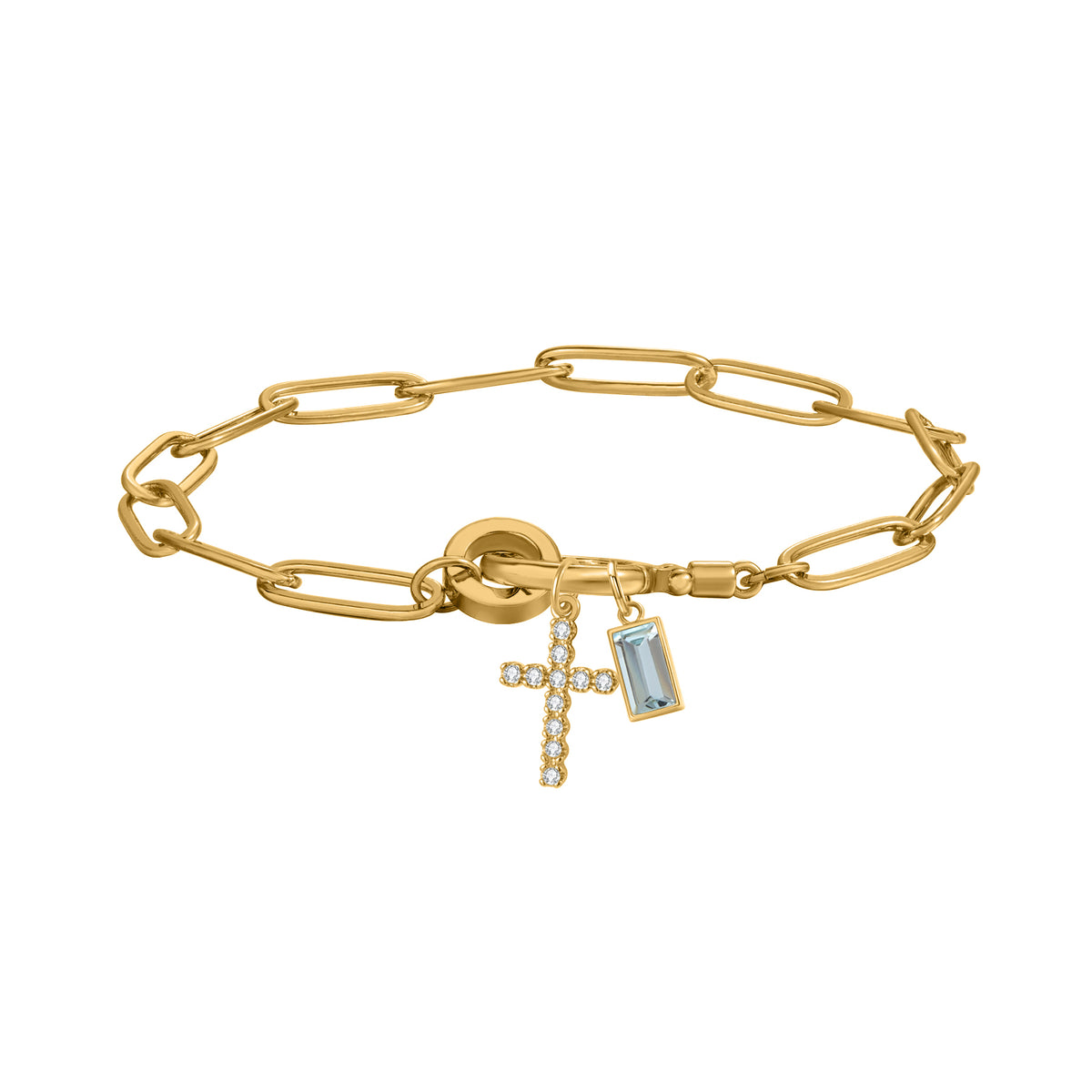 Personalisiertes Geburtsstein Kreuz Armband – Bild 13 | LuxeStyle
