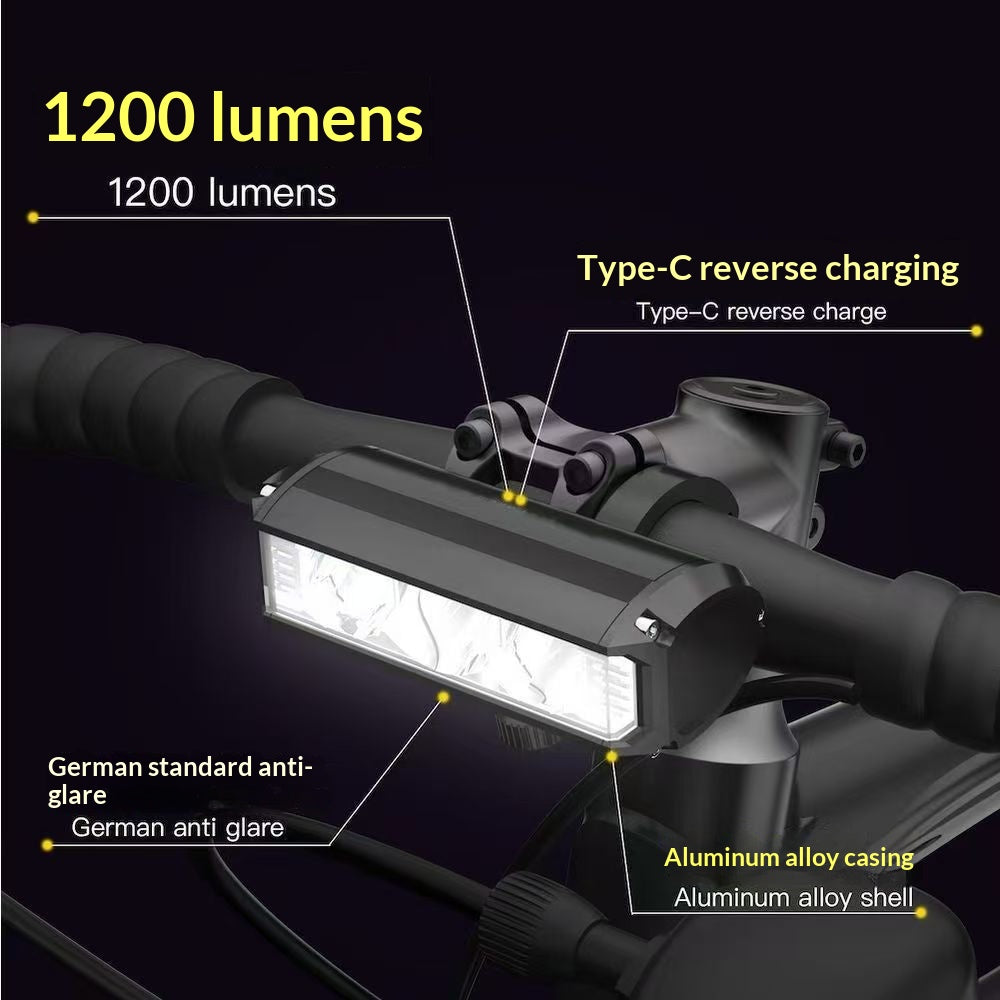 Aluminium Fahrradlicht mit USB-Aufladung