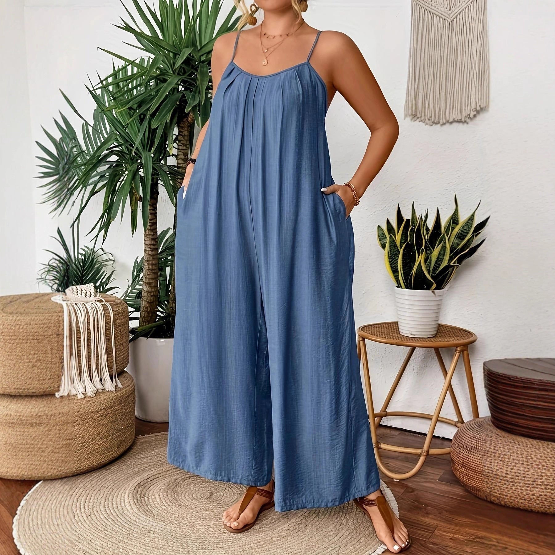 Eleganter Casual Jumpsuit mit weitem Bein