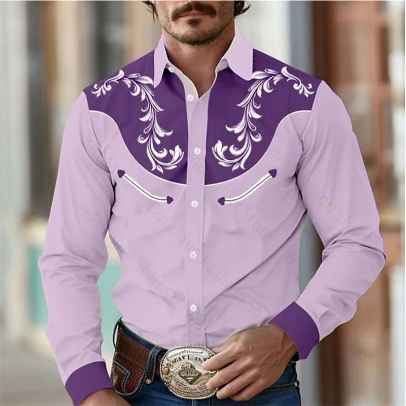 Florales Retro Western Hemd für Herren – Bild 10 | LuxeStyle