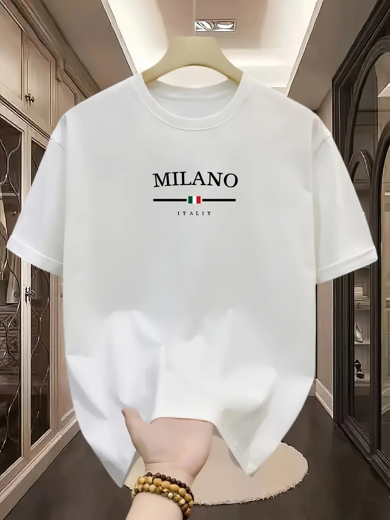 Vintage T-Shirt mit Rundhals und kurzen Ärmeln