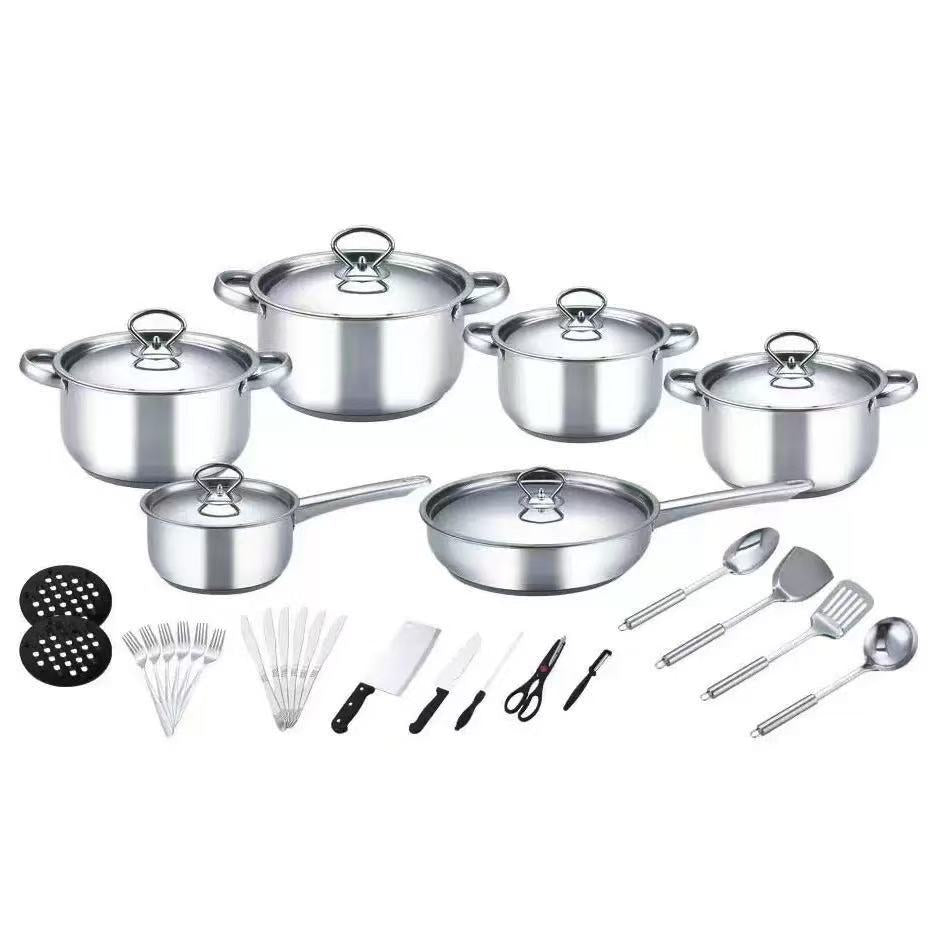 Topfset aus Edelstahl, 15-teilig