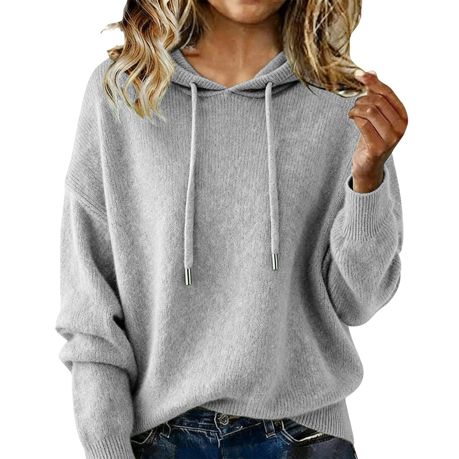 Hooded Pullover Sweater für Damen – Ansicht 6