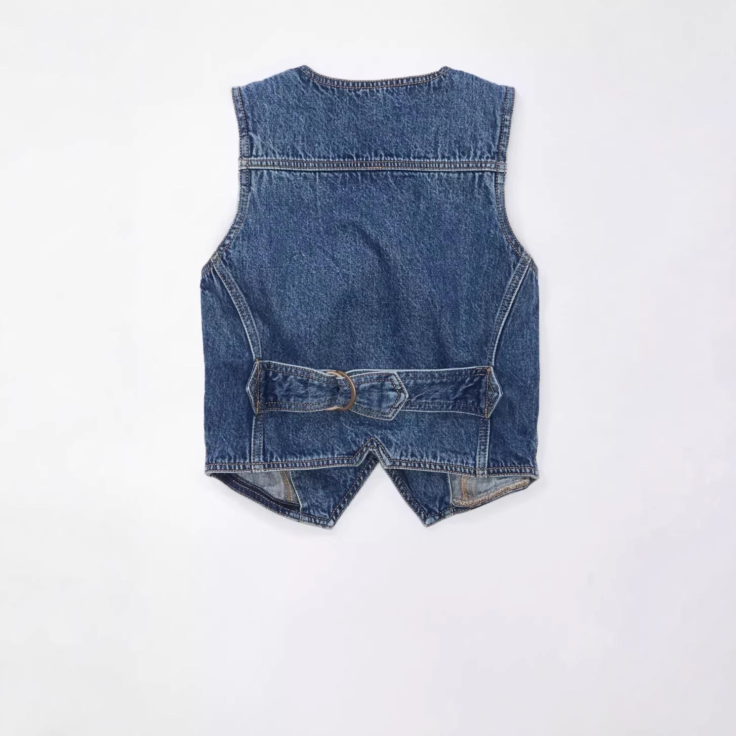Ärmelloses Jeans-Top mit V-Ausschnitt