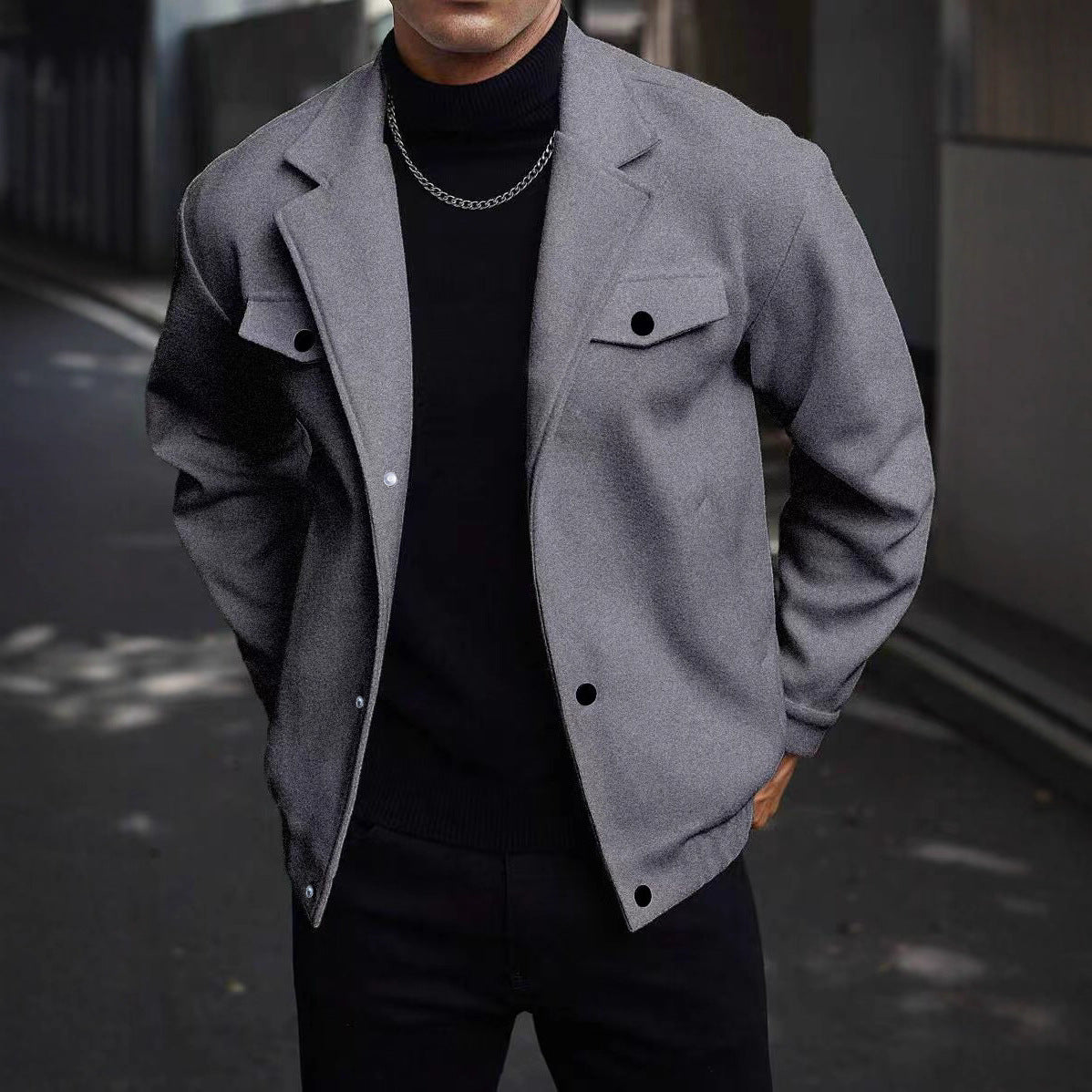 Herren Freizeitjacke mit Kapuze