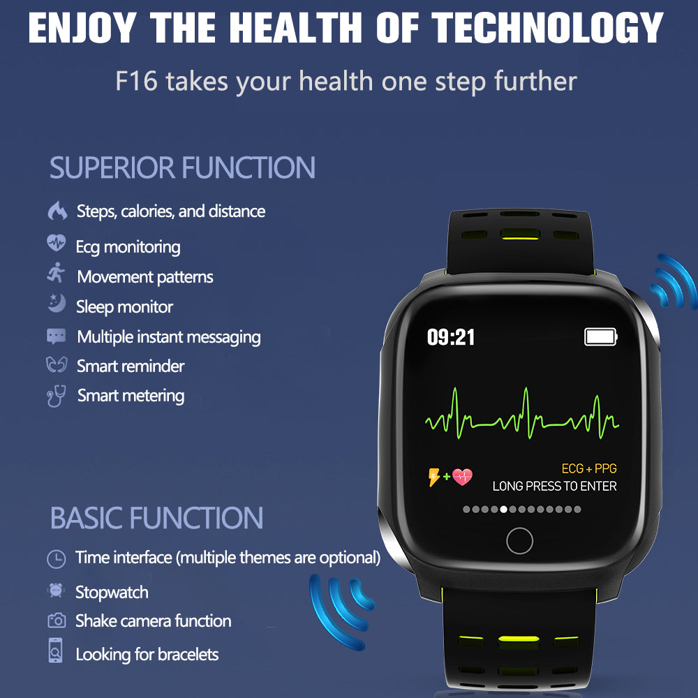 F16 Smartwatch mit EKG, Blutdruck & Herzfrequenz – Bild 5 | LuxeStyle