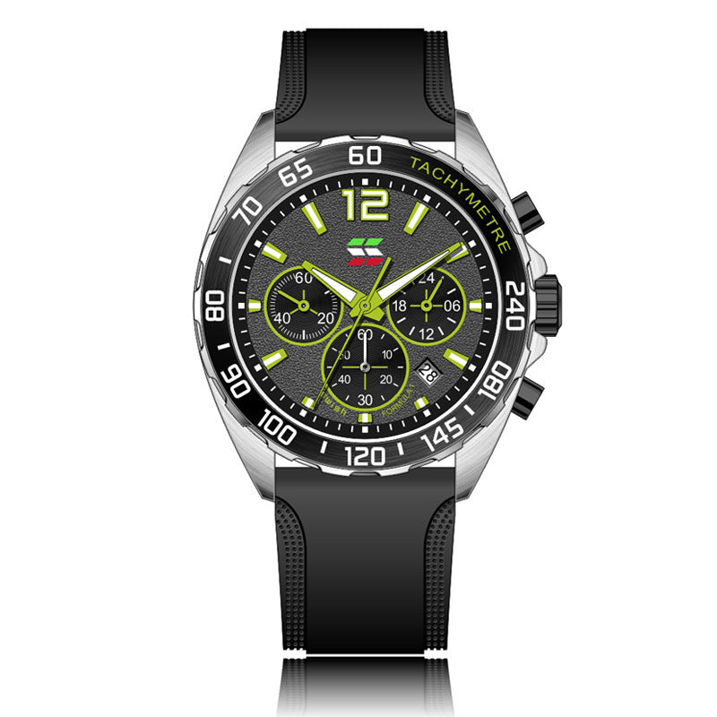 Quarz-Armbanduhr mit Kautschukarmband