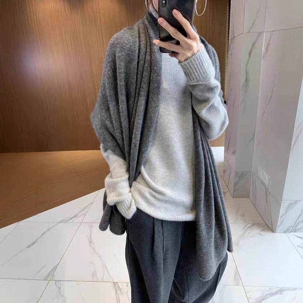 Wollschal für Winter – einfarbig | LuxeStyle