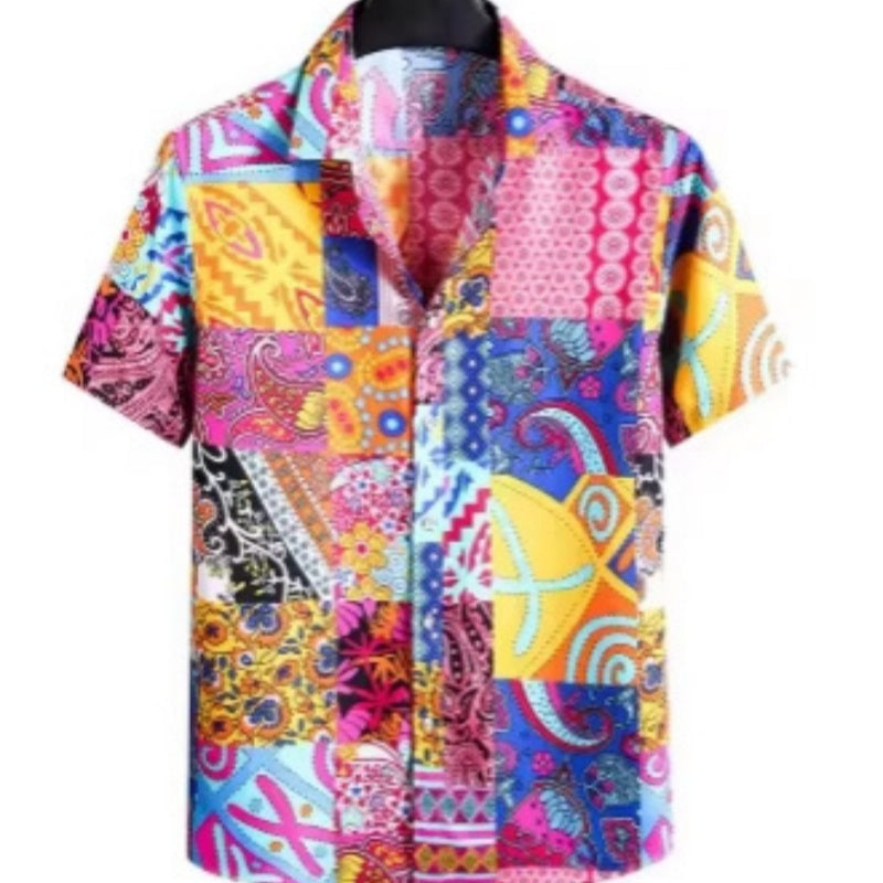 Casual Kurzarm-Shirt mit Digital-Druck