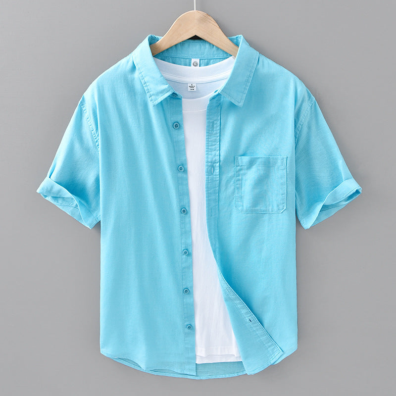 Leinen-T-Shirt mit Kurzärmel – Bild 2 | LuxeStyle