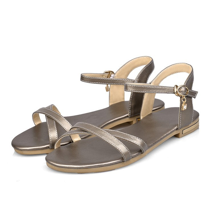 Flache Zeh-Sandalen in grosser Grösse – Bild 5 | LuxeStyle