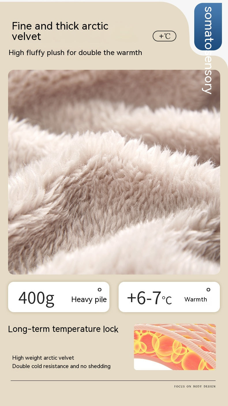 Warme Velours-Schlappen