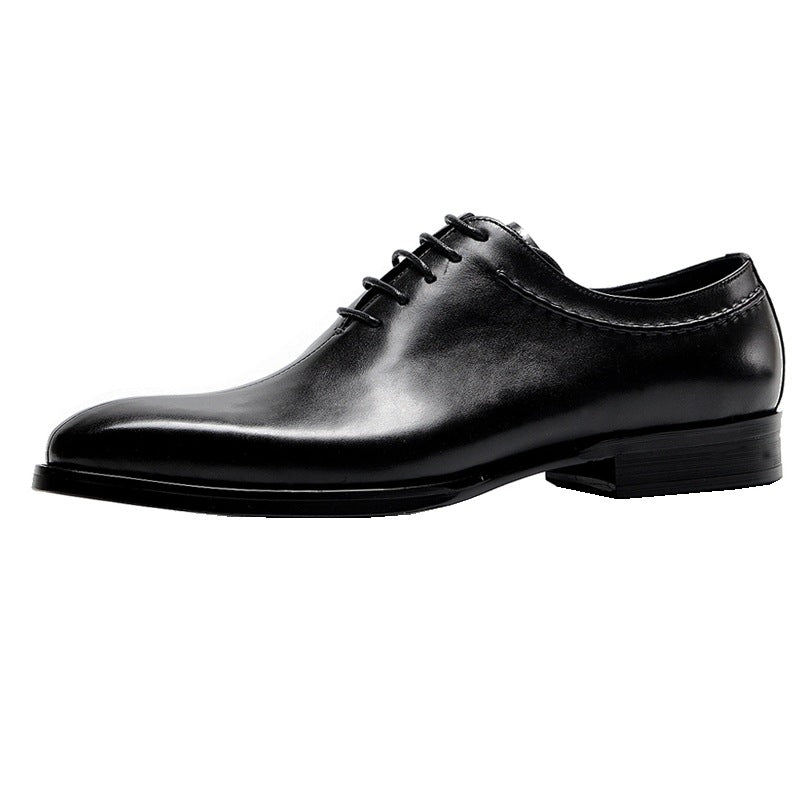 Herren Business-Lederschuhe mit spitzer Zehenpartie