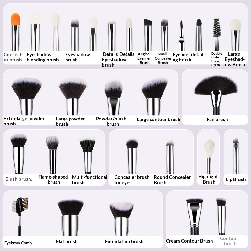 30-Stückes Makeup-Pinselset mit Silikonborsten · 30 Stück – Bild 5 | LuxeStyle