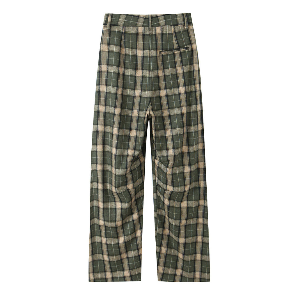 Trendige karierte Hose mit mittlerer Bundhöhe – Bild 6 | LuxeStyle