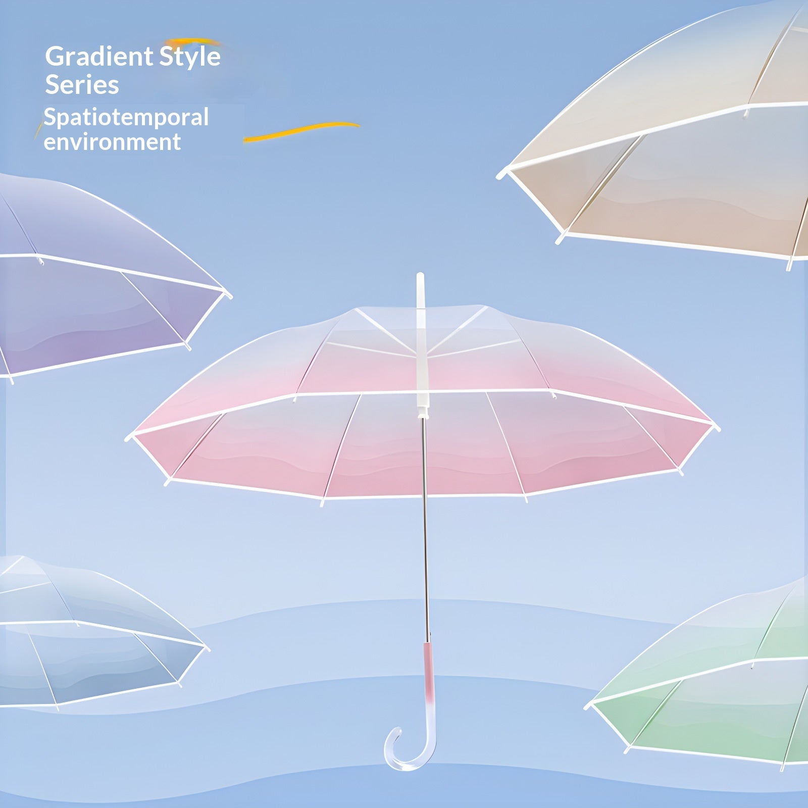 Transparenter Regenschirm mit Farbverlauf