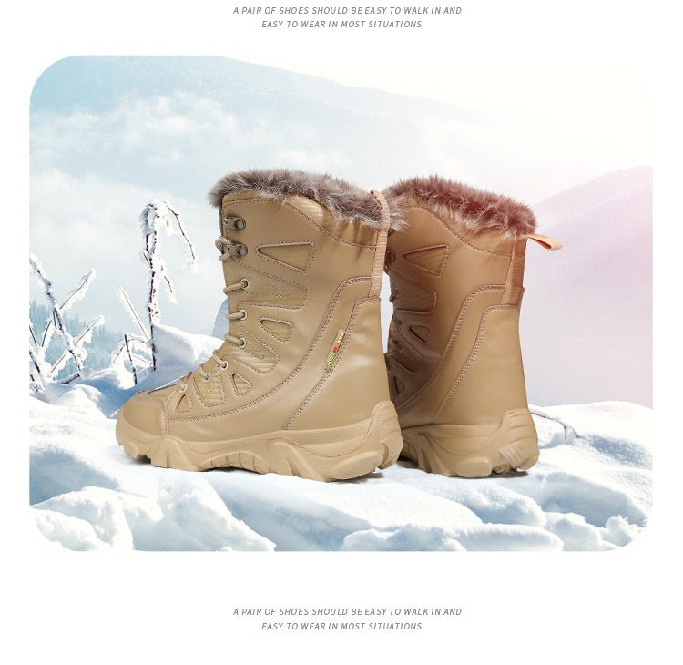 Gefütterte Winter-Boots mit Schnürung – Bild 5 | LuxeStyle