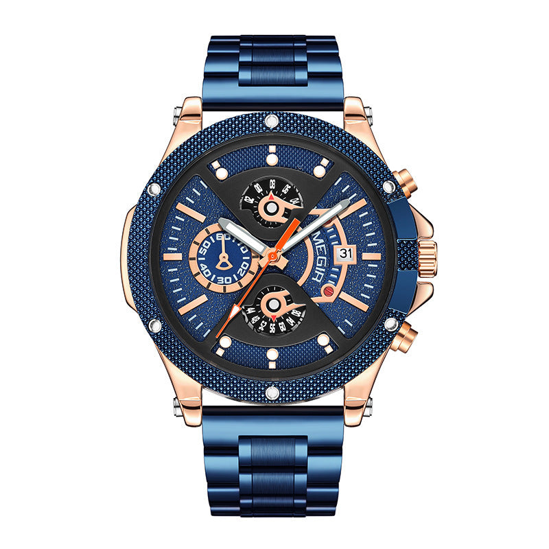 Stahlarmband-Multifunktion-Uhr – Bild 9 | LuxeStyle