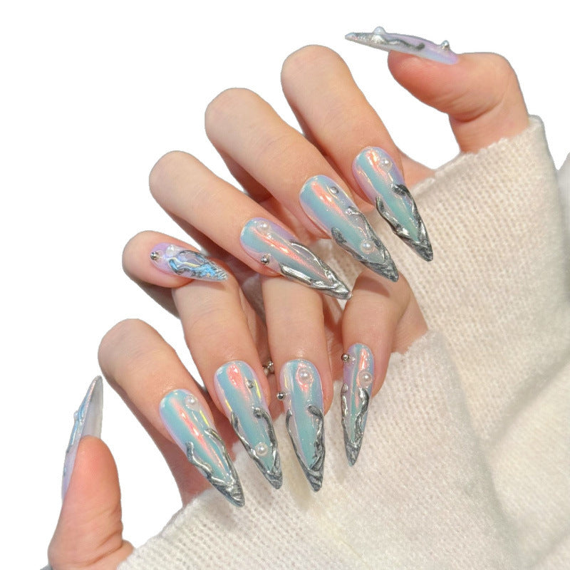 Aufsteck-Fingernägel im Sternen-Design