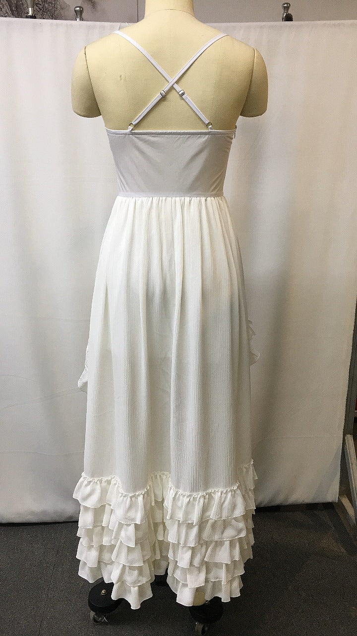 Damen Strick Maxikleid mit asymmetrischem Saum