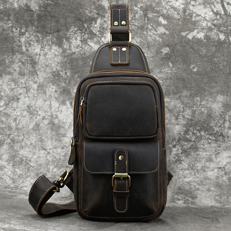 Rindsleder-Schultertasche für den Alltag – Bild 6 | LuxeStyle