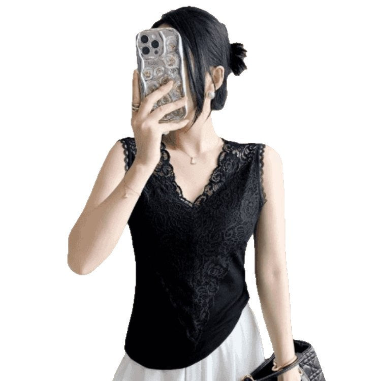 Modal-Spitzen-Camisole mit schönem Rücken