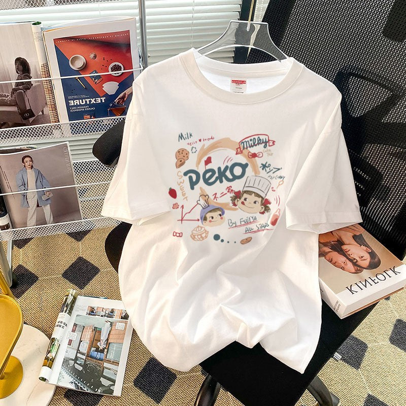 T-Shirt mit Cartoon-Hasen-Print für Damen