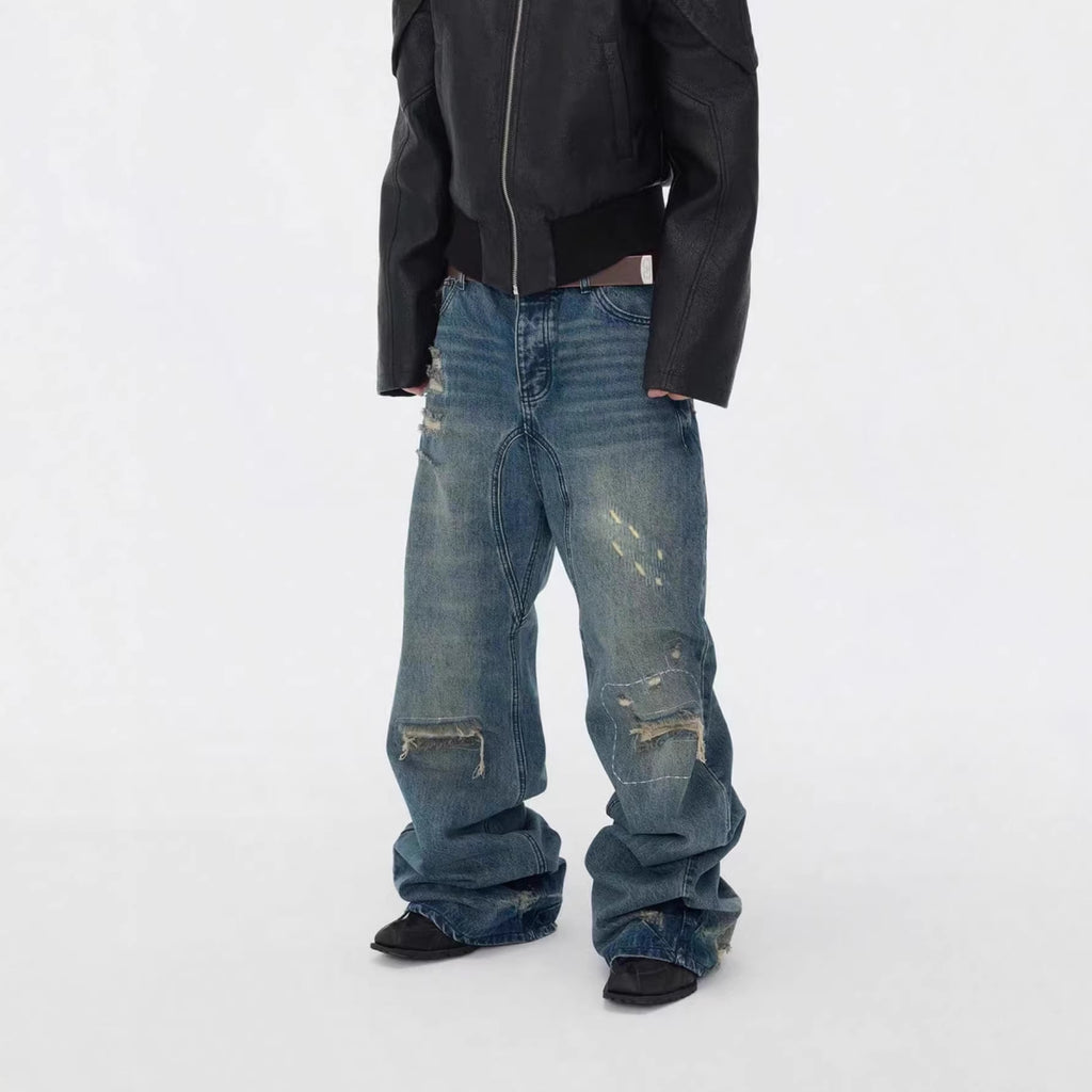 Herrenhose mit geraden Schlitzen, Slim Fit, lockere Passform