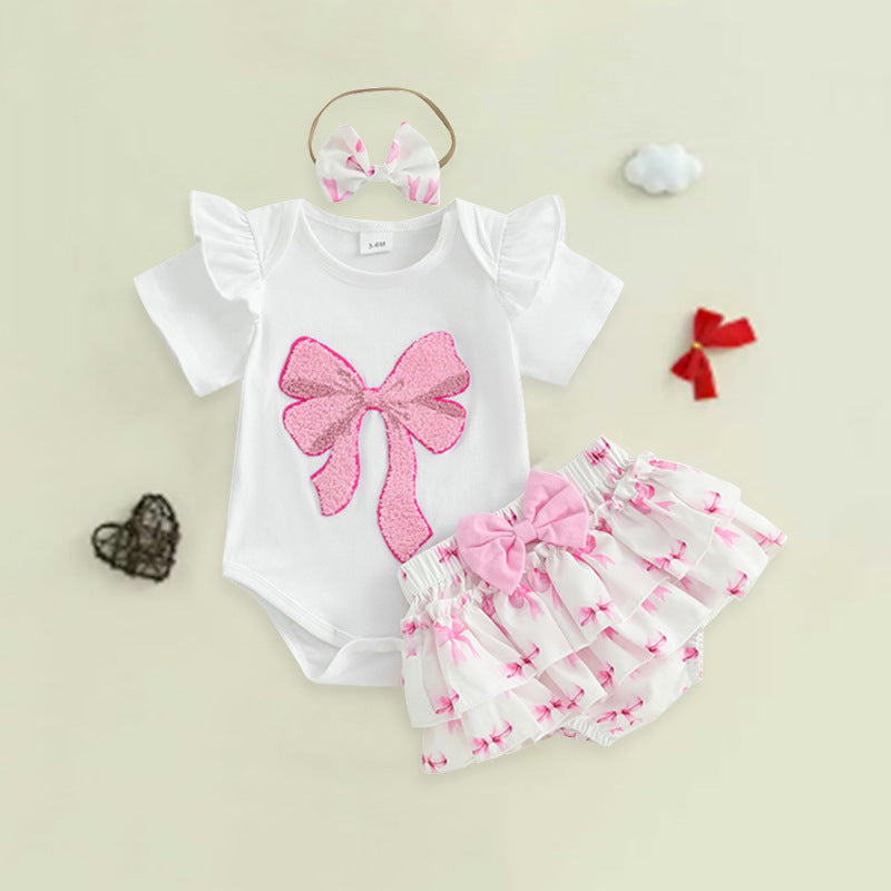Strampler-Set mit Schleife für Baby-Mädchen – Bild 5 | LuxeStyle