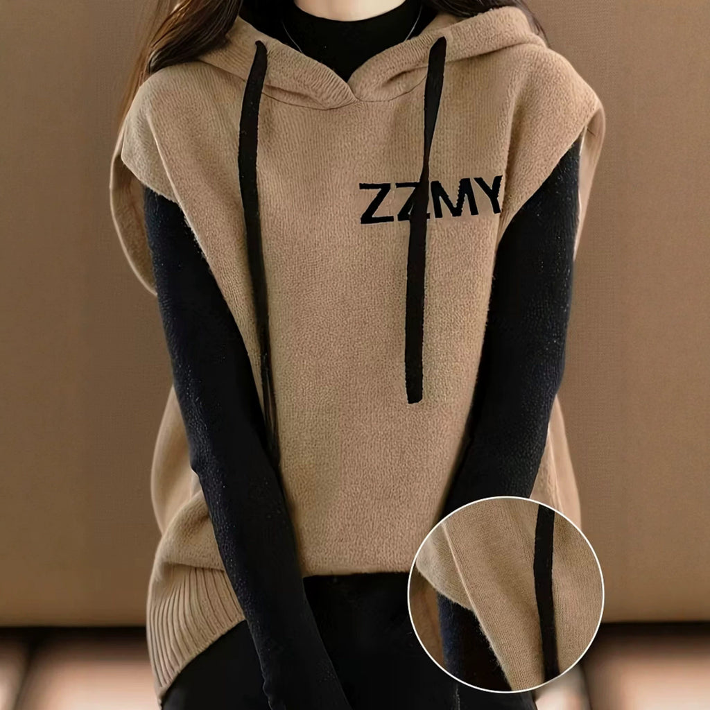 Minimalistischer Damen Hoodie mit Letter-Print