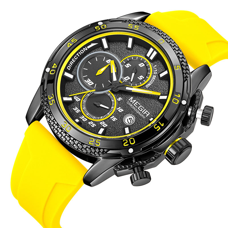 Multifunktionale Chronographen-Uhr mit Silikonarmband – Bild 7 | LuxeStyle