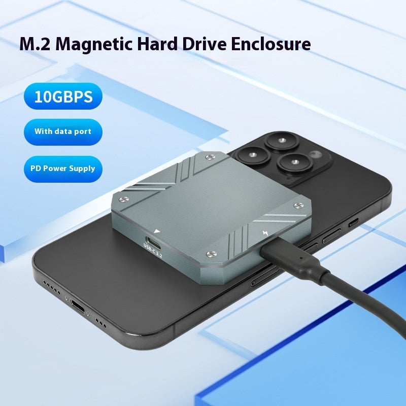 Magnetisches M.2 SSD-Gehäuse mit 10 Gbit/s