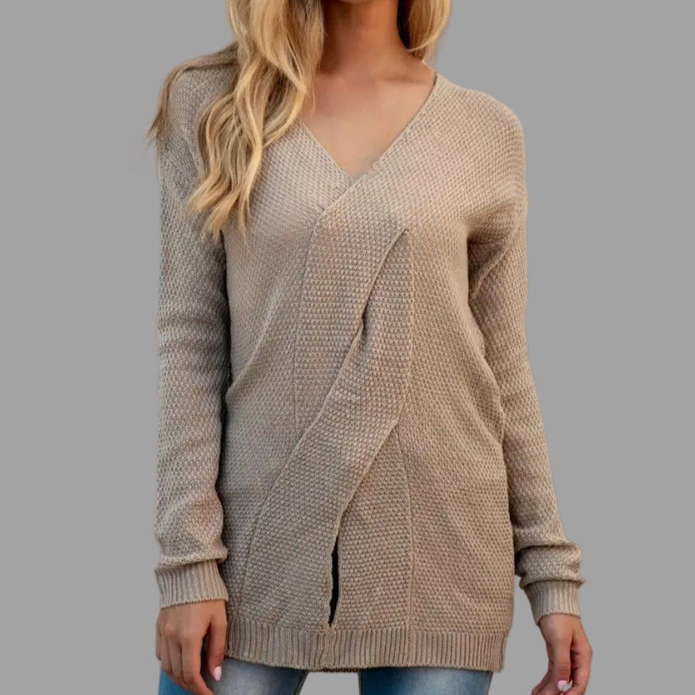 Strickpullover mit V-Ausschnitt
