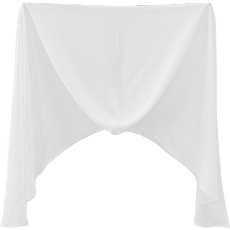 Leichter Chiffon-Hut-Schal in Kaffee, Rosa, Grau, Weiss – Bild 4 | LuxeStyle