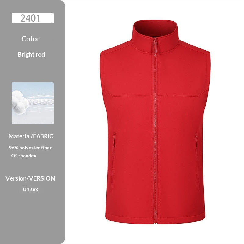 Softshell-Weste mit Stehkragen