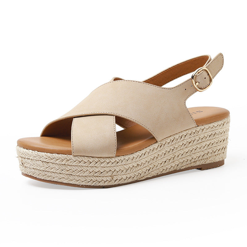 Schwarze Sandalen mit Hummelfasern | LuxeStyle