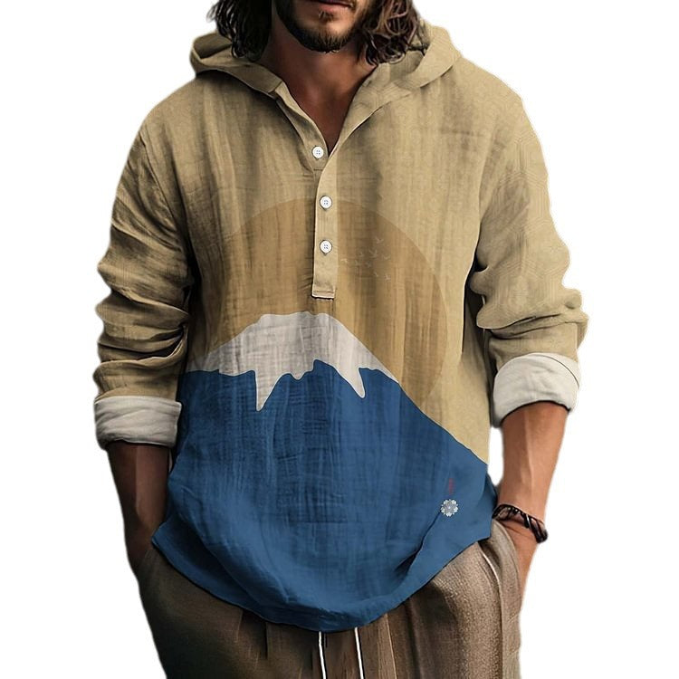 Herren Kapuzenpullover mit Knöpfen – Bild 2 | LuxeStyle
