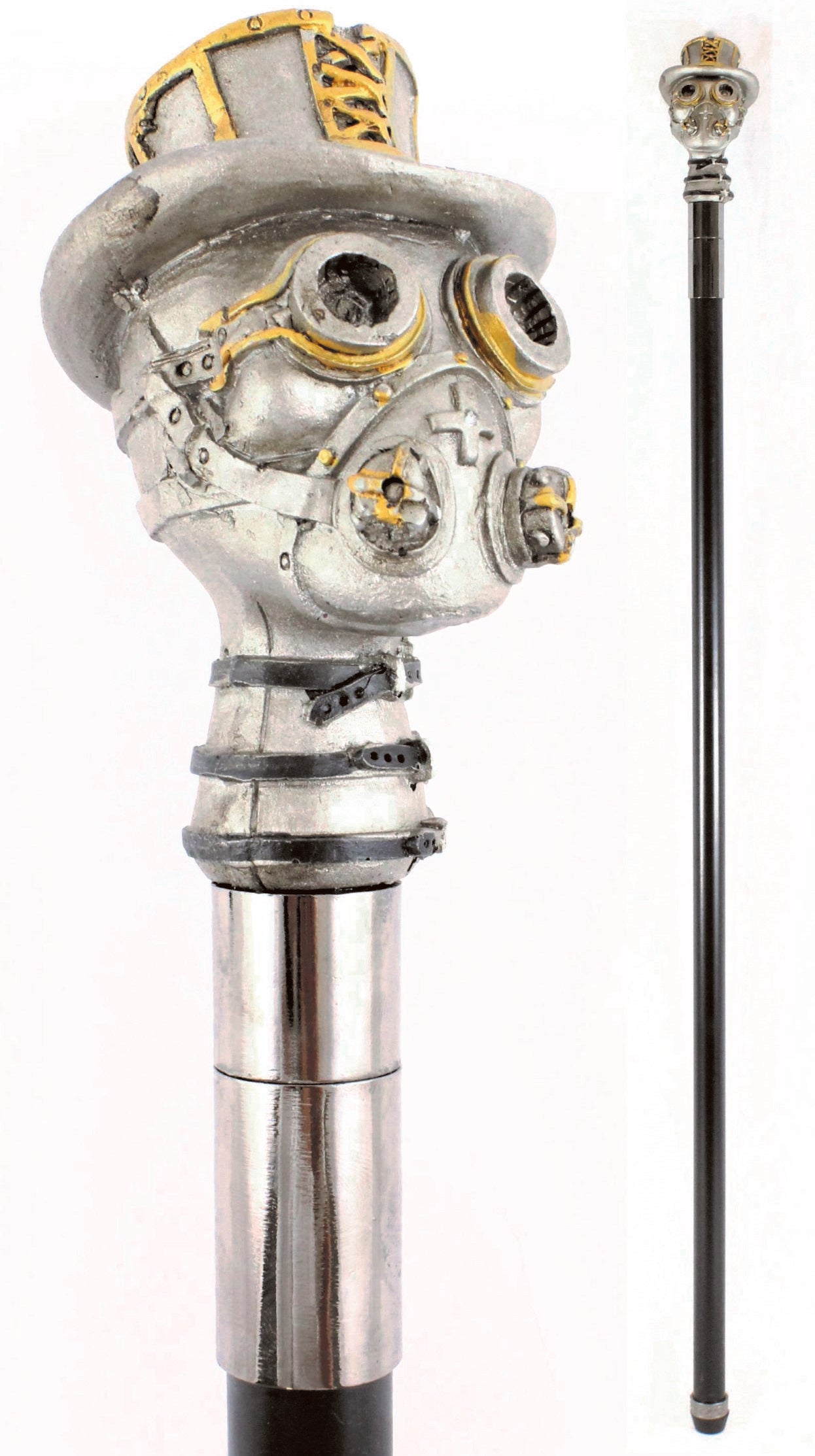 Gehstock Steampunk Kopf