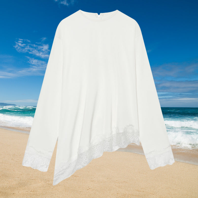 Elegantes Langarmshirt mit Spitze