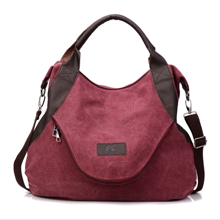 Retro Canvas Schultertasche