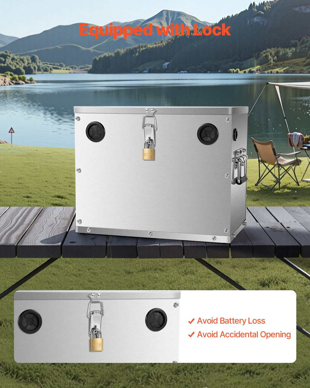 Batteriebox Gruppe 24/31 Edelstahl