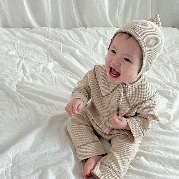 Baby Waffelstrick Cardigan Set – Bild 5 | LuxeStyle