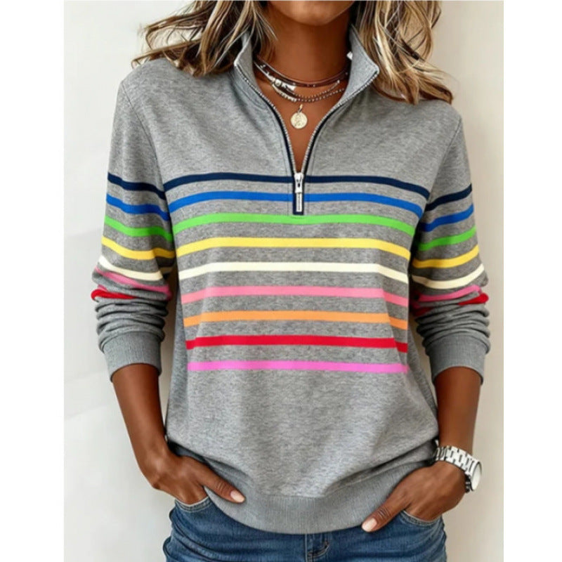 Freizeit Hoodie mit halbem Reissverschluss