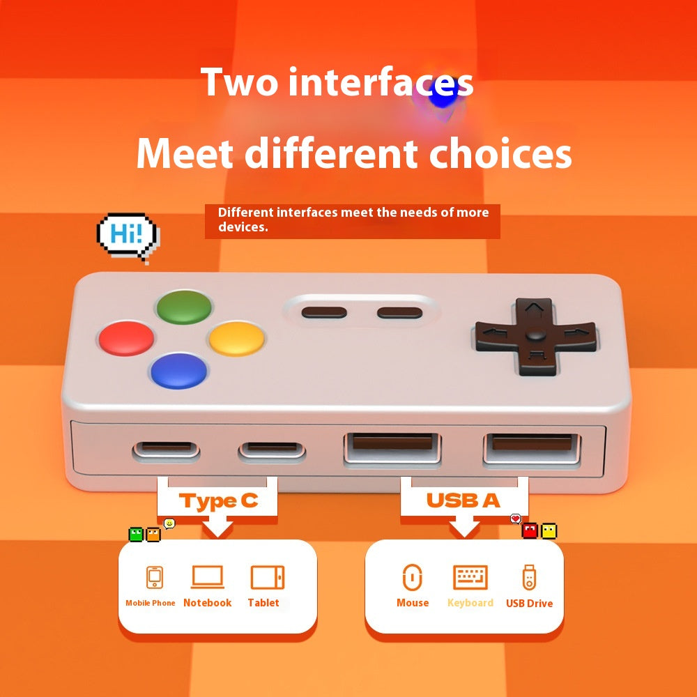 4-in-1 Cartoon Game USB Hub