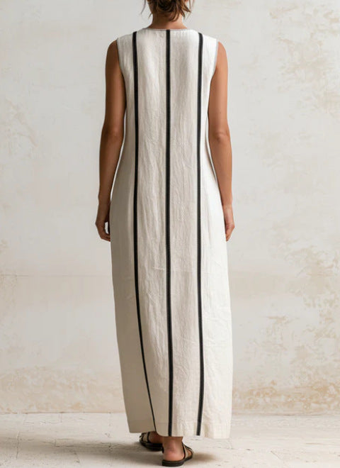 Elegantes ärmelloses V-Neck Kleid