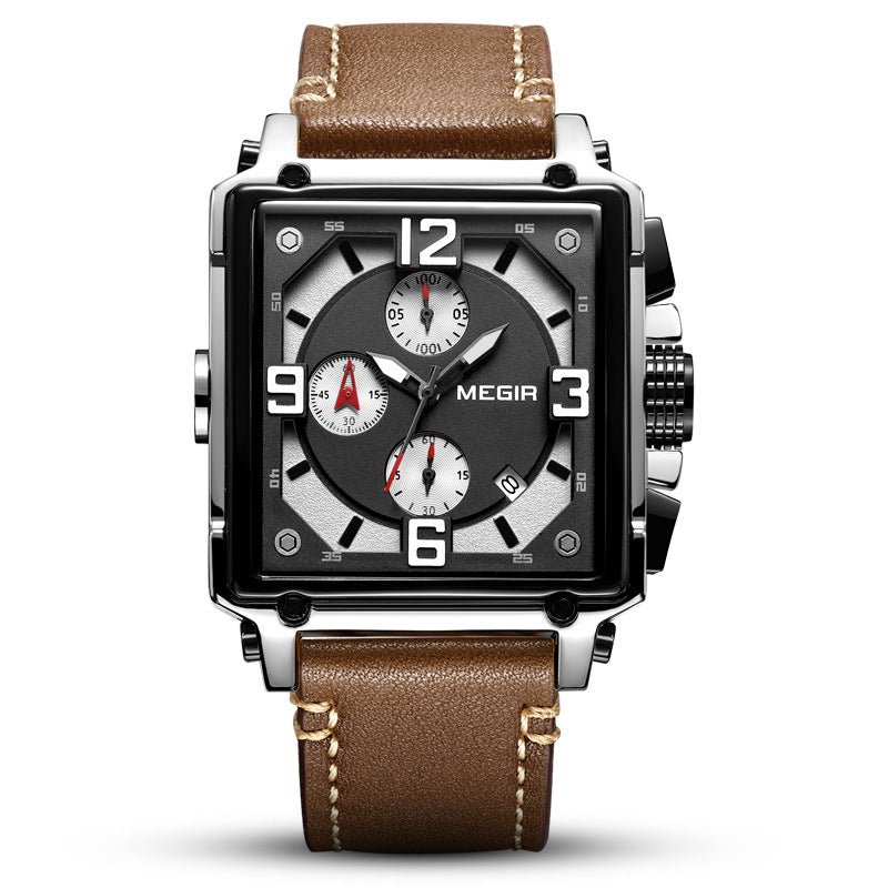 Retro-Quarzuhr mit Lederarmband – Bild 3 | LuxeStyle