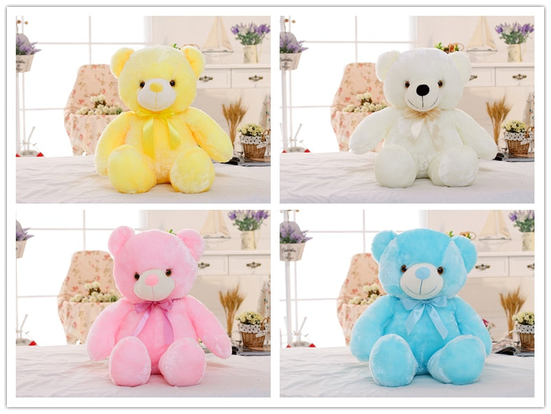 LED-Leucht-Teddybär Plüsch Rosa