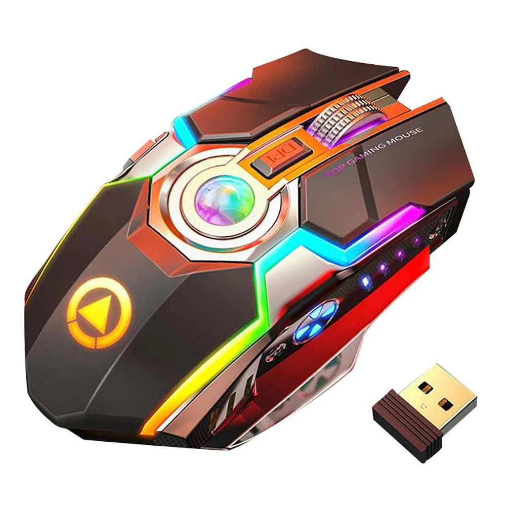 Farbige kabellose Gaming RGB Maus mit Mute-Taste – Bild 4 | LuxeStyle