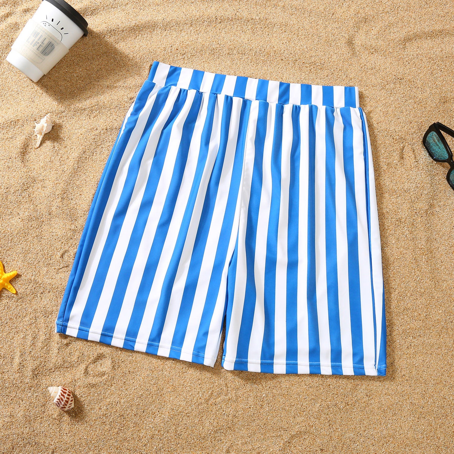Partnerlook Bikini blau-weiss gestreift